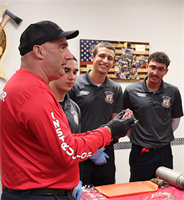 Lieutenant Kellenberger instructing Paramedic Students.
